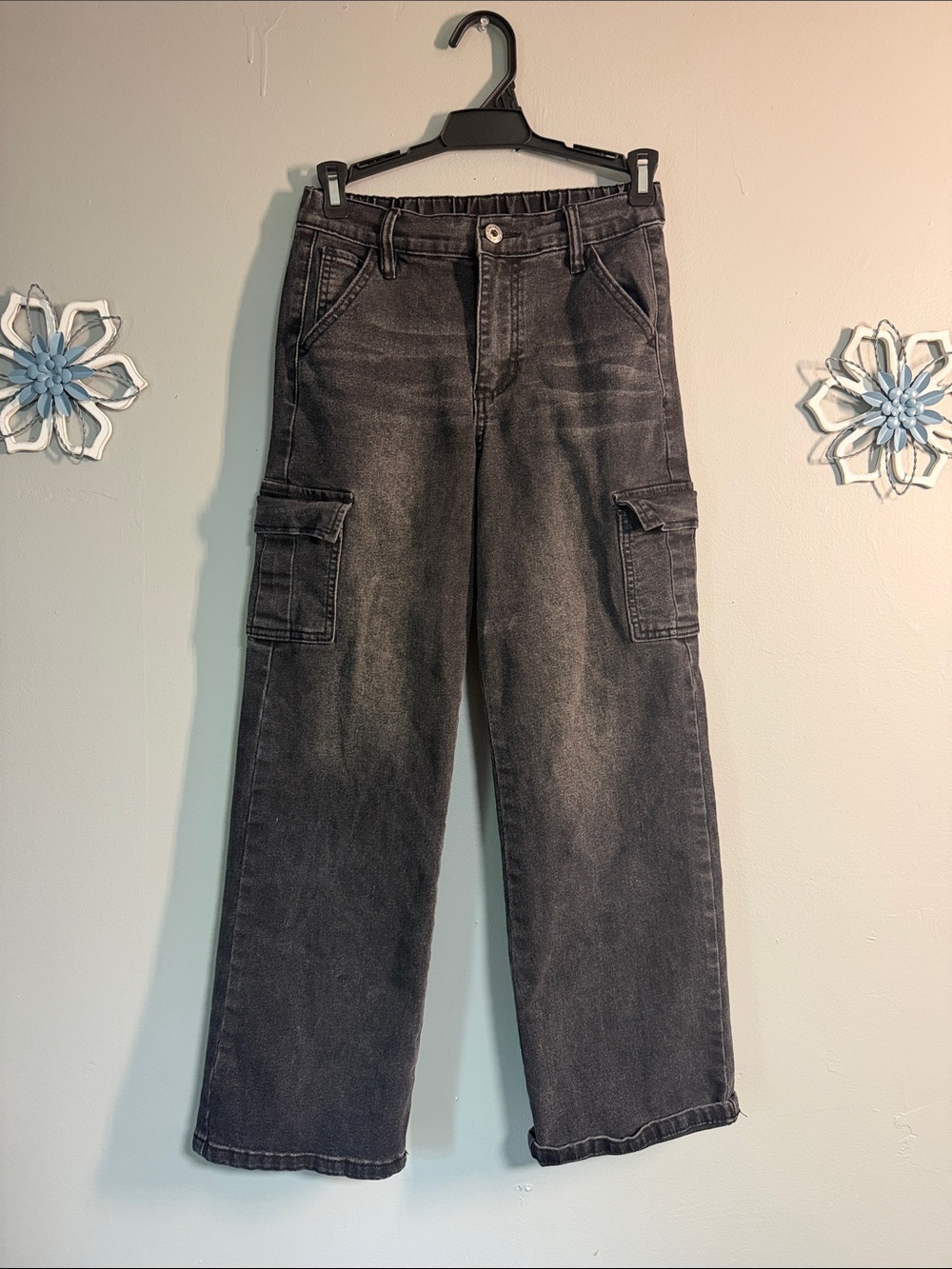 Youth Wide-Leg Cargo Jeans